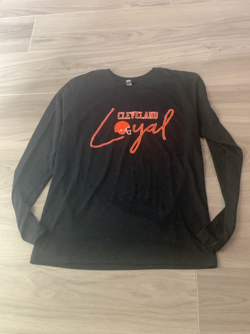 Next Level Apparel Black Long-Sleeve Cleveland Loyal Graphic Tee